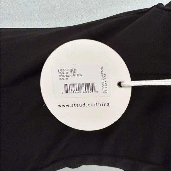 Staud Bardot Cutout Halter Dress M - Picture 8 of 10